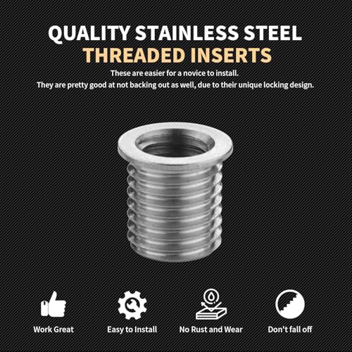 Thread Repair Inserts M8x1.25x11.7mm Insert Qty 10 Stainless Steel - size: M8x1.25x11.7mm Insert