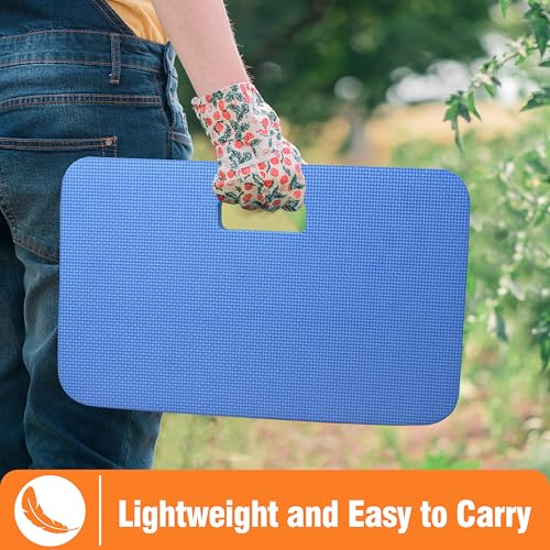Gardzen Extra Thick Garden Kneeling Pad | EVA Foam Kneeler Pad for Gardening, Baby Bath, Yoga, Pilates, Exercise, 18" x 11" x 1.5", Blue - size: 18" x 11" x 1.5" - 1 Pack