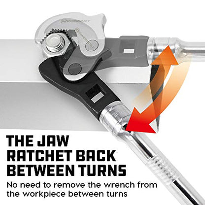 Powerbuilt 2 Piece Spring-Loaded Crowfoot Wrench Set, Adjustable, Auto Size, Universal, Self-Adjusting, Power Grip , Rapid Wrench- 240274 - style: 2 Piece