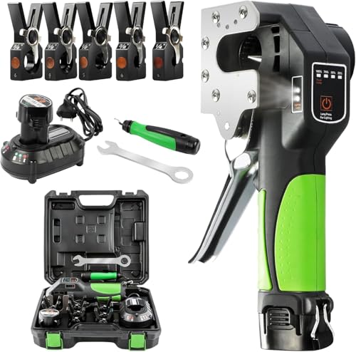 Brake Flaring Tool Kit 1/4" - 3/4" Electric Flaring Tool for Copper Tubing Pipe Precision Flaring Tool HVAC 5 SAE Sizes Clamps 45° Eccentric Cone Flare Gauge Set with 2200mAh Powered Flare Tool Set - size: 13PCS Electric Flaring Tool Kit