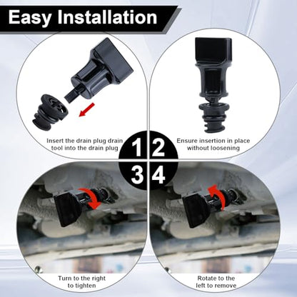 6 PCS Oil Drain Plug, Engine Oil Drain Plug No Leak with Oil Drain Plug Removal Tool | Replacement OEM 06L103801 Compatible with Audi A3 A4 A5 A6 B9 Q5 Q7