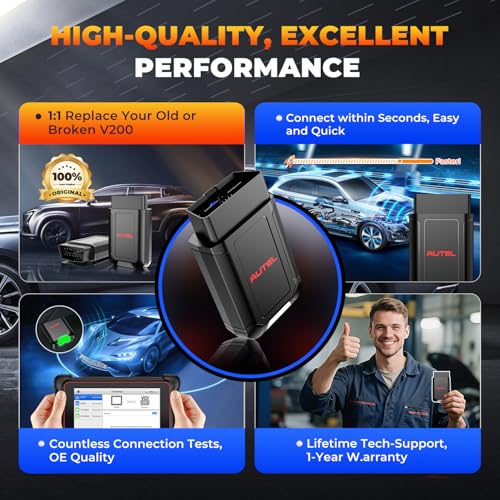 Autel Original MaxiVCI V150 VCI150 OBD2 Bluetooth Adapter | 2026 VCI 150 Car Wireless Communication Interface, for Autel Diagnostic Scanner MK900BT MP900BT MP900TS MK900TS MX900TS TS900