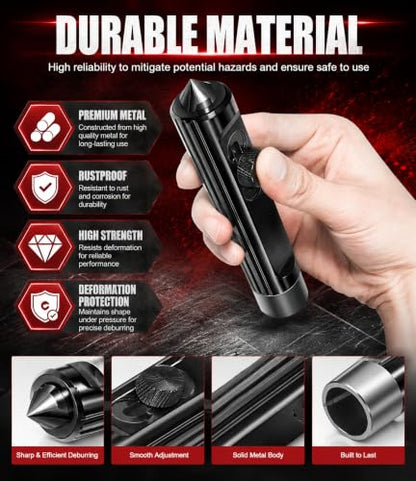 Tubing Deburring Tool - Brake Line Deburring Tool - Rimming & Deburring Tool for 3/16" to 1/2" Tubing, for Brake/Fuel/Transmission/Coolant Lines, Achieving Optimal Tubing Flaring, Replace for LTTR1