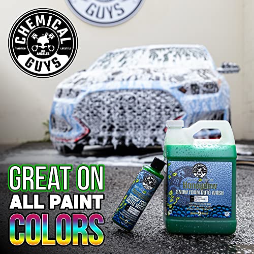 Chemical Guys, Honeydew Snow Foam Car Wash Soap for Foam Cannons, 1 Gallon | High-foaming pH-balanced suds for cannons, guns or buckets, gentle on wax and coatings, fresh honeydew scent - size: 128 Fl Oz (Pack of 1), style: SOAP