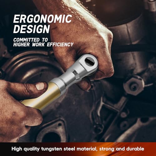1/2 Inch Offset Extension Ratchet Impact Wrench, 120Nm Impact Ready Electric Extension Wrench with 42T Precision Gear, 430mm Ratchet Extension for Narrow Auto Repair Working Environments - color: 430mm