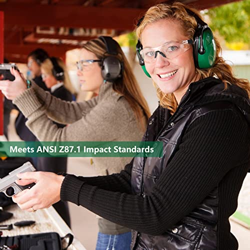 AntiFog Shooting Glasses ANSI Z87.1 Eye Protection for Indoor Oudoor - color: Clear Lens