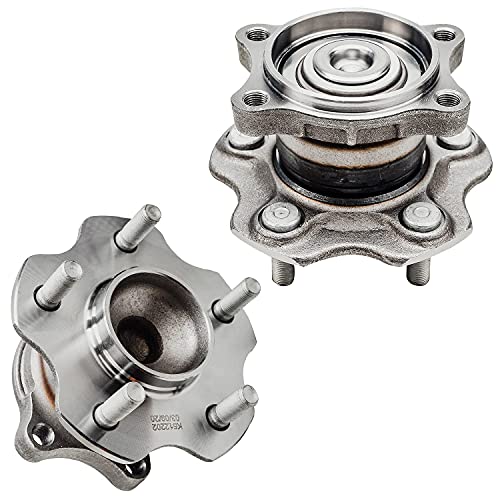 Detroit Axle - 3.5L Steering Knuckles Kit for 02-06 Nissan Altima, 2 Front Steering Knuckles & Wheel Bearing Hubs 2 Rear Wheel Bearing Hubs 2002 2003 2004 2005 2006 [Non-ABS] Replacement - 4pc Set - size: 4UW48729/Kit