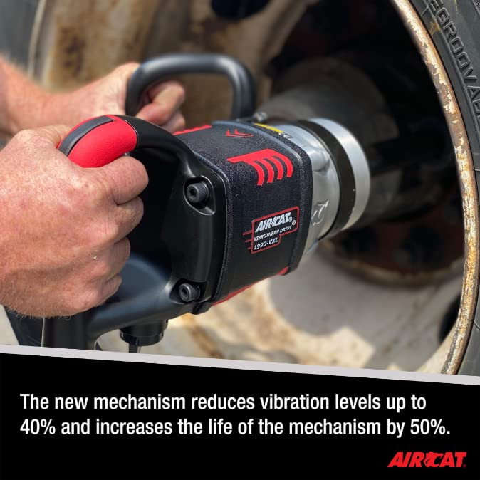 AIRCAT Pneumatic Tools 1993-VXL: 1-Inch Vibrotherm Drive Composite Straight Impact Wrench 2,300 ft-lbs - 7-Inch Extended Anvil - style: 7-Inch Extended Anvil