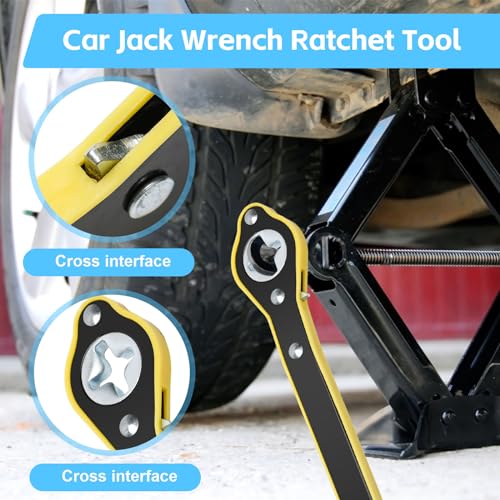 Windspeed Car Jack Wrench Ratchet tool Scissor Jack Wrench Labor-Saving Ratchet Wrench Handle Adapter