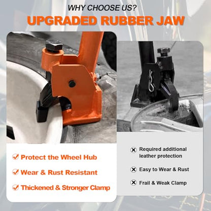LAIKOU Upgraded Manual Tire Bead Breaker with Rubber Pad Fits 38"- 42" Tires for ATVs UTVs Tractors Trucks Cars Bus, Heavy Duty Bead Breaking Easy Operated Tire Repair Removal Changer Portable Tool