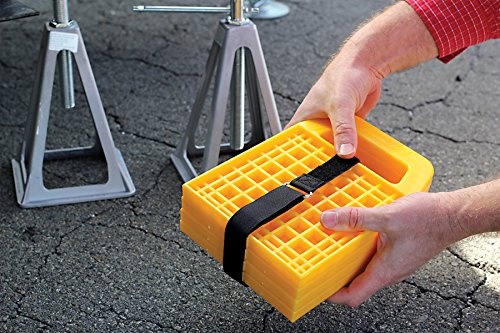 Camco RV Stabilizing Jack Pads - Features Interlocking Design & Includes Handy Strap for RV Storage and Organization - Molded of Strong UV Stabilized Polypropylene - (44595), 4 Count (Pack of 4) - size: 6.2-Inch x 6.2-Inch (Pack of 4), style: Pack of 4