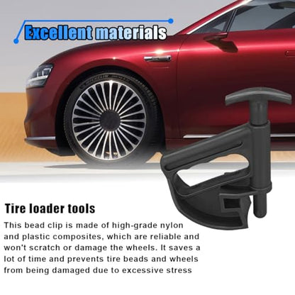 4PCS Car Tire Changer, Tire Bead Breaker Picking Tool, Universal Tire Bead Clamp Drop Center Tool, Plastic Rim Pry Wheel Clamp, Manual Bead Press Tool, Heavy Duty Tire Mounting Tool