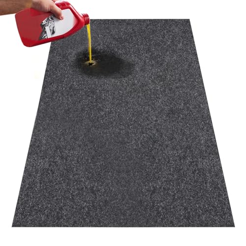 VEVOR Garage Floor Mat, 8'10"x22' Waterproof Protection from Water,Snow, Rain,Mud and Oil for Cars, Non-Slip Heavy Duty Containment Mat with TPE Anti-Leak Backing & Easy to Clean & Cuttable - size: 8.8' x 22'