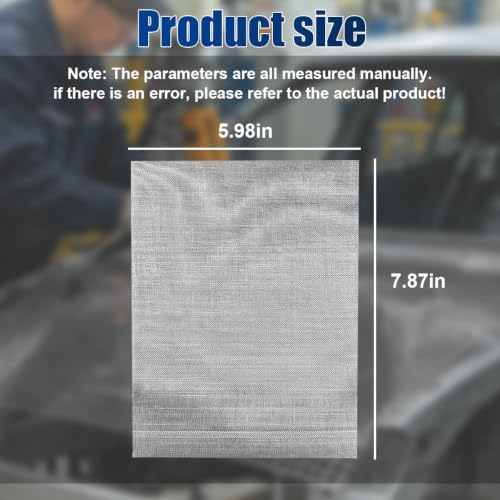 10PCS Welding Mesh, 5.9 x 7.9 Inch Reinforcing Stainless Steel Wire Mesh Screen for Thermoplastic Repair, Plastic Welding Kit for Car Bumper and Kayak(Silver)
