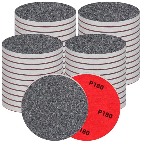 48 Pcs 3 inch Sanding Sponge Disc Set, 180 Grit Hook and Loop Foam Sanding Pads, Washable Reusable Sandpaper Assortment for Wood, Metal, Auto, Wet Dry Finishing - color: 180 Grit, size: 3 Inch