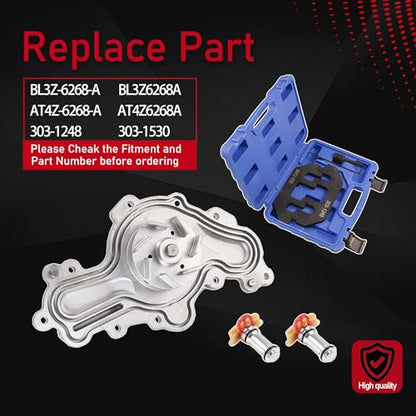 Timing Chain Kit with Water Pump Compatible With Ford F150 V6 | for 11-17 Ford F150 Edge Explorer, Taurus, Mustang, Flex, Timing Alignment Camshaft Holding Tool, Holder Tool, BL3Z-6268-A
