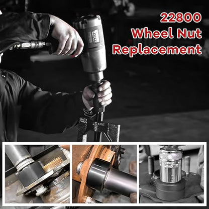 22800 Wheel Stud Installer, Professional Strong Strength Car Tire Studs Puller Replacement, Heavy Duty Wheel Stud Installation Tool Compatible with RV SUV Light-Duty Truck