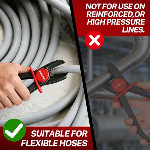 BILITOOLS 3pcs Hose Pinch Off Pliers Set, Straight Clamp Tool for Lines | 5.9/7.3/10" Sizes Plastic Pliers Set, Non-Damaging, Locking Grip, 160°c Heat-Resistant, for Fuel/Coolant/Brake/Vacuum Lines - size: 3-Piece, style: Straight