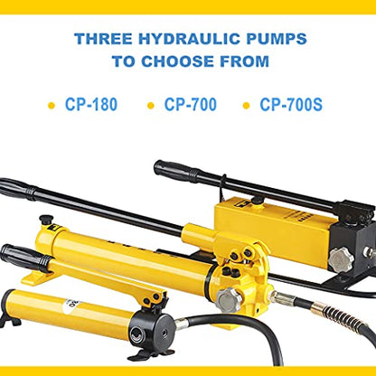 NEWTRY 10 Ton Hydraulic Puller & CP-180 Manual Hydraulic Hand Pump