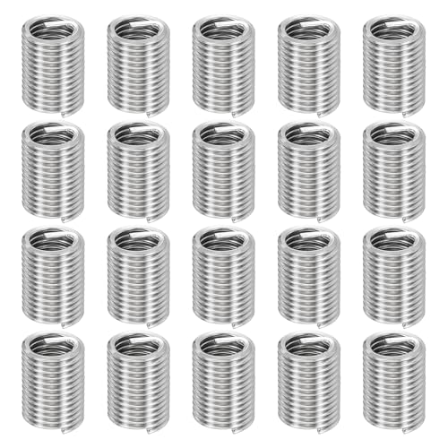 HARFINGTON 20pcs Wire Thread Repair Inserts M10 x 1.5 x 2.5D (25mm) Metric 304H Stainless Steel Helical Coiled Wire Screw Threaded Sleeve Sheath for Automotive Repairs - size: M10 x 1.5 x 2.5D
