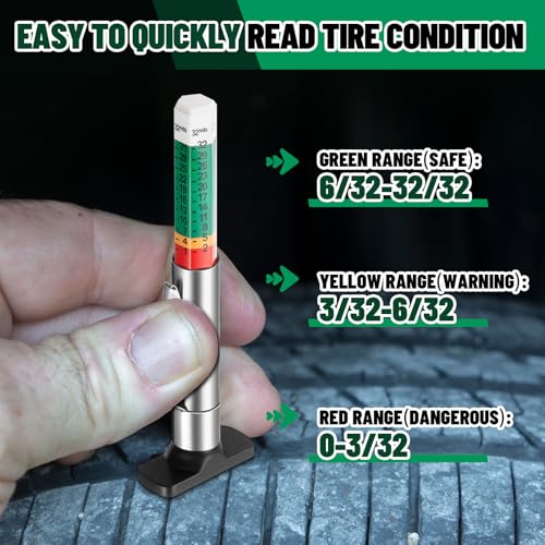 Teenyyou 9 Pack 11.8" Long Tire Lube Brush Applicator Swab Set Includes 6 Tire Lubricant Applicator and 3 Tread Depth Gauge for Changing Tires