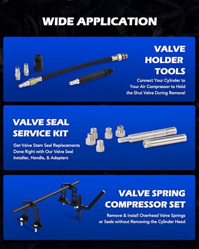OMT Valve Spring Compressor, Valve Stem Tool Valve Holder Tool Valve Keeper | Universal Overhead Engine Valve Spring Remover and Installer OHV OHC Compressor Tool