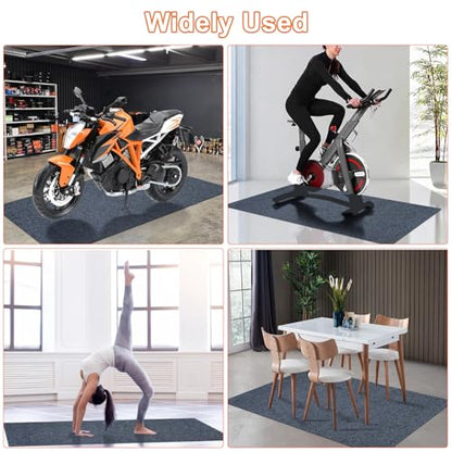 17×7.4Ft Heavy Duty Oil Spill Mat,6.5mm Thick Garage Under Car Floor Mat,1/4" Waterproof Rubber Backing,Efficient Oil Absorption,Washable Reusable Durable Non-Slip - size: 7'2" x 17'