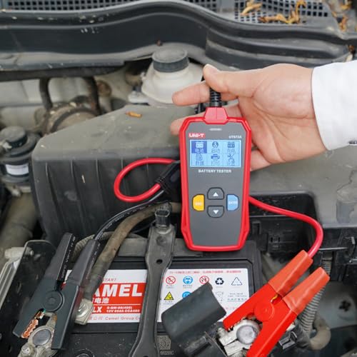 UNI-T UT673A Battery Tester 12V Car Battery Tester,40-2000 CCA Automotive Battery Load Tester,Capacities from 30Ah to 250Ah for Truck Boat Marine SUV ATV Auto Cranking and Charging System Tester - size: UT673A