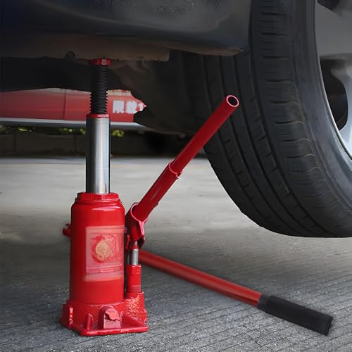 2 Pack 2/3 Ton Hydraulic Bottle Jack Handle, Vertical Jack Replacement with Red Anti-Slip Grip