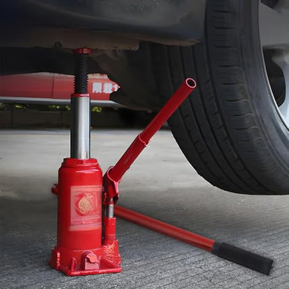 2 Pack 2/3 Ton Hydraulic Bottle Jack Handle, Vertical Jack Replacement with Red Anti-Slip Grip