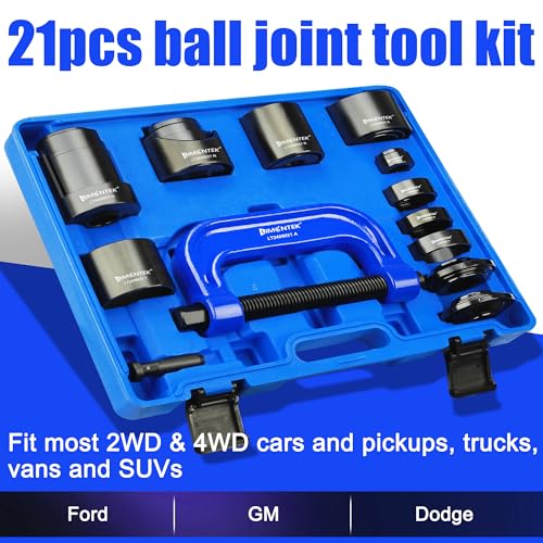 21pcs Ball Joint Press and U Joint Removal Tool, Heavy Duty Upper and Lower Ball Joint Service Set for 2WD 4WD Car Light Truck - color: Blue