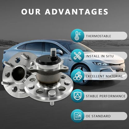 512454 512455 Rear Wheel Bearing Hub Assembly for Toyota Camry 2012-2017 | Hub for Avalon 2013-2018, Lexus ES350 ES300h 2016-2019, Eliminates Noise, Fixes ABS & Hub Issues, Simple Installation - size: 512454