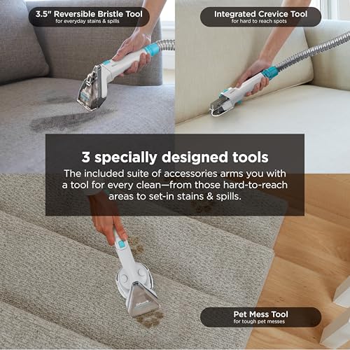 Shark StainStriker | Portable Carpet, Upholstery & Area Rug Cleaner | 3 Tools | Powerful Stain & Odor Remover | Deep Clean & OXY Solutions | White | PX201 - style: StainStriker + 3 Tools