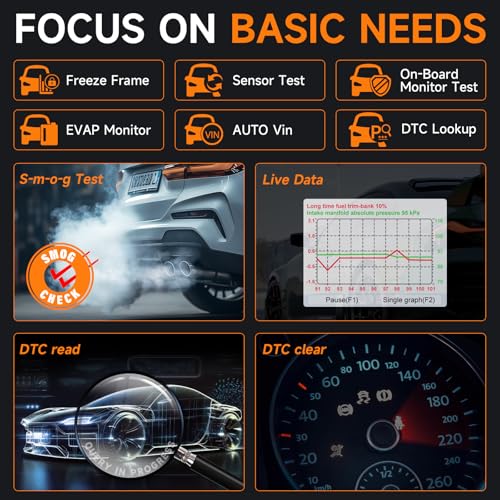 FOXWELL NT630 Plus ABS/SRS OBD2 Scanner, ABS Auto Bleed, Oil EPB SAS Resets | Brake & airbag scanner with read/clear codes, ABS bidirectional tests, live data, 10 OBD2 modes, AutoVIN and WiFi updates