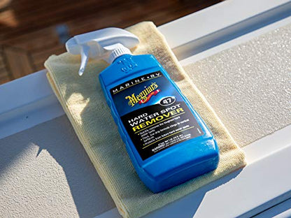 Meguiar's M4716 Marine/RV Hard Water Spot Remover - Effective Marine Hard Water Spot Remover for Boats, RVs, Removes Mineral Deposits, Ideal Boat Water Spot Remover for Marine Enthusiasts - size: 16 Fl Oz (Pack of 1)