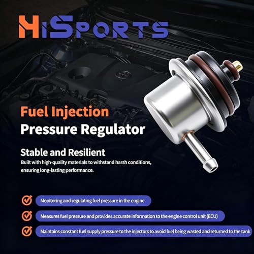 HiSport Fuel Injection Pressure Regulator Compatible with Chevrolet Express 1500 Silverado 2500 HD for GMC for Buick for Cadillac, 4.2bar Replaces PR4060 - size: HSFPR4060