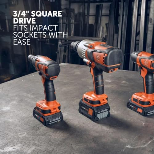 Fein ASCD 18-1000 W34 AS, Cordless Impact Wrench, 18V | Bare Tool, Brushless PowerDrive Motor, 3/4" Square Drive, 6 Torque Settings, 71151261090 - style: ASCD 18-1000