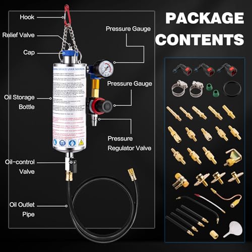 Fuel Injection Systems Cleaner Kit - 1000ML 150PSI Non-Dismantle Fuel Injector Cleaner Tester for Automotive Intake Valve Manifold Throttle Body Catalytic Converter