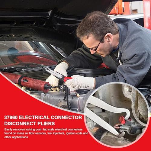 4PCS Electrical Disconnect Pliers Set For Car: Automotive Tools Electrical Plug Connector Removal Disconnect Pliers Kit, Connector Separator and Hose Clamp Plier