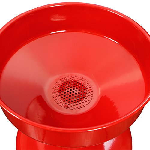 XtremepowerUS 20 Gallon Portable Waste Oil Drain Tank Air Operated Drainage Adjustable Funnel Height with Wheel, Red - size: 20 Gallon