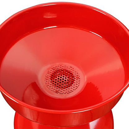 XtremepowerUS 20 Gallon Portable Waste Oil Drain Tank Air Operated Drainage Adjustable Funnel Height with Wheel, Red - size: 20 Gallon