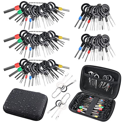 82pcs Repair Kit - Wire Connector Terminal Pin Extractors, Electrical Wiring Crimp Back Needle Removal Tool with Protective Bag