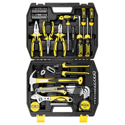 DOWELL Tool Set Tool Kit 62PCS Homeowner Tool Set Wrench Pliers Screwdriver Set Repair Tool Kit