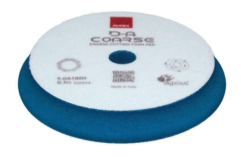 Rupes D-A Series Two 1-Liter Bottles Cut Polishing Compound & Six Count 4" Coarse Cutting Foam Pads - Excellcent Clarity, Low Dusting & Easy Wipe Off - size: 4"