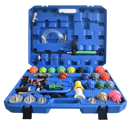 Universal Radiator Pressure Tester Kit Coolant Vacuum Refill Kit System 34pcs
