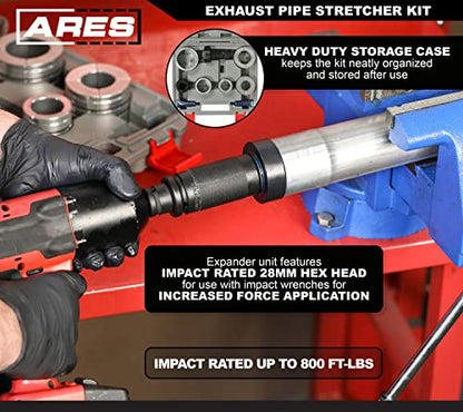 ARES 14025 7-Pc Exhaust Pipe Expander Kit - 1-5/8 to 4-1/4-In | Impact-Rated; Heavy-Duty Storage Case Included