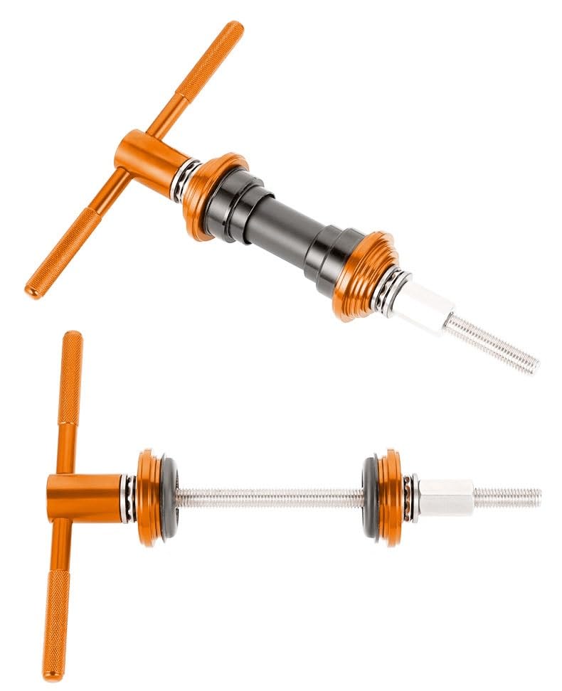 Bike Headset Press Tool - Bicycle Headset Bearing Press-in Tool - Bike Headset Cup and Bottom Bracket Press Installer Accessories - color: Orange with 1 thrust bearing