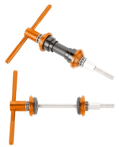 Bike Headset Press Tool - Bicycle Headset Bearing Press-in Tool - Bike Headset Cup and Bottom Bracket Press Installer Accessories - color: Orange with 1 thrust bearing