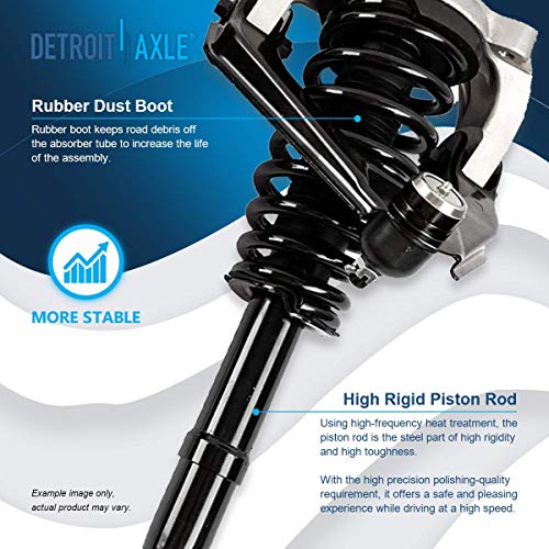 Detroit Axle - 2 Front Quick Struts for Chrysler Sebring Cirrus Dodge Stratus Plymouth Breeze Complete Strut & Coil Spring Assembly Replacement Ready Strut Shock Assembly - size: 171565L_171565R/PAIR