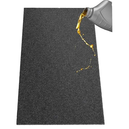 AAIN Oil Spill Mat (29" x 36"), Garage Floor Mat, Absorbent Oil Pad, Premium Maintenance Mat, Waterproof, Protect Garage Surface from Spill & Stain, Reusable, Washable, Durable, Black - style: 29 x 36